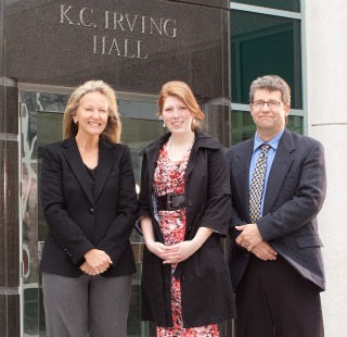 (left to right) Sandra Irving, Chelsey Brown and Chair of the Primrose Scholarship Selection Committee, John Johnson