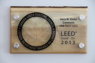 The Hans W. Klohn Commons is the only university building in New Brunswick with Leadership in Energy and Environmental Design (LEED) certification.  