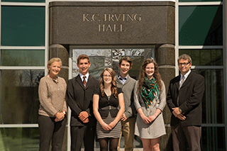 From left to right: Sandra Irving, Joshua Shanks, Taylor Doucette, Andrew Robart, Kersti Lee, Dr. John Johnson