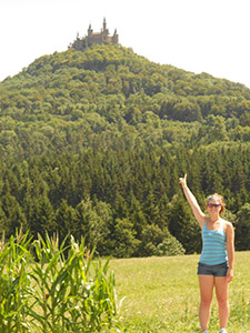 Kirsten Melnyk stopped for a photo in the town of Hechingen, where she worked last year. The castle is called Burg Hohenzollern and she enjoyed hiking and biking the trails in this area during her time off.