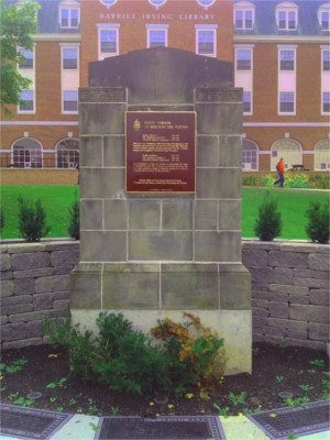 Poets Corner in front of the Harriet Irving Library