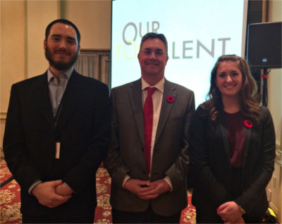 Peter McGaw, UNB President Eddy Campbell, Sara Taaffe