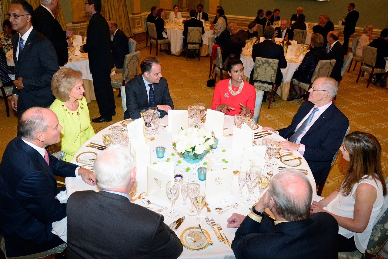 QEII Scholar, Jasmine Alam at the Governor General’s table with other dignitaries