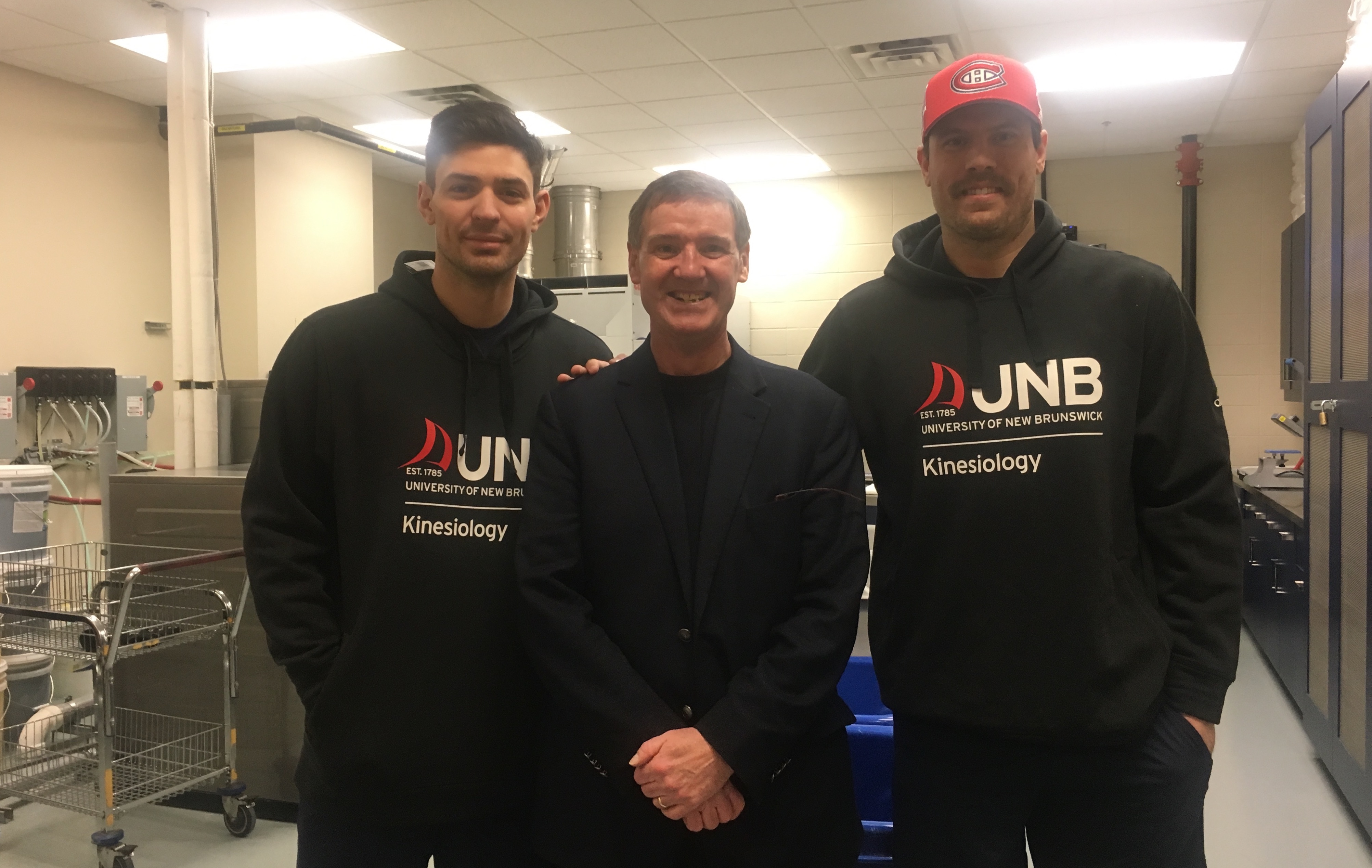 Dr. David Scott with Carey Price (left) and Shea Weber (right)