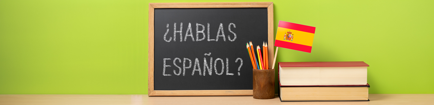 Photo of a chalkboard with spanish words on it