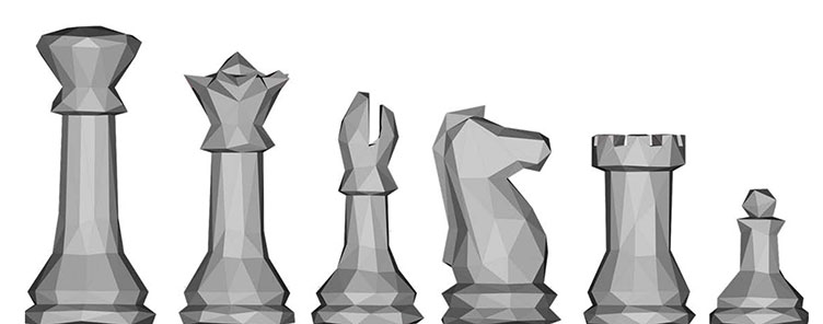 An illustration of chess pieces