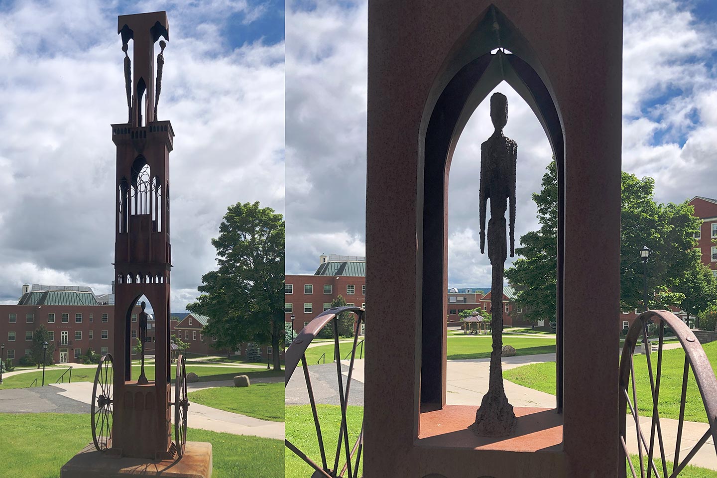 This is a photo of Jacques Martin's sculpture called La Reponse du Cheval