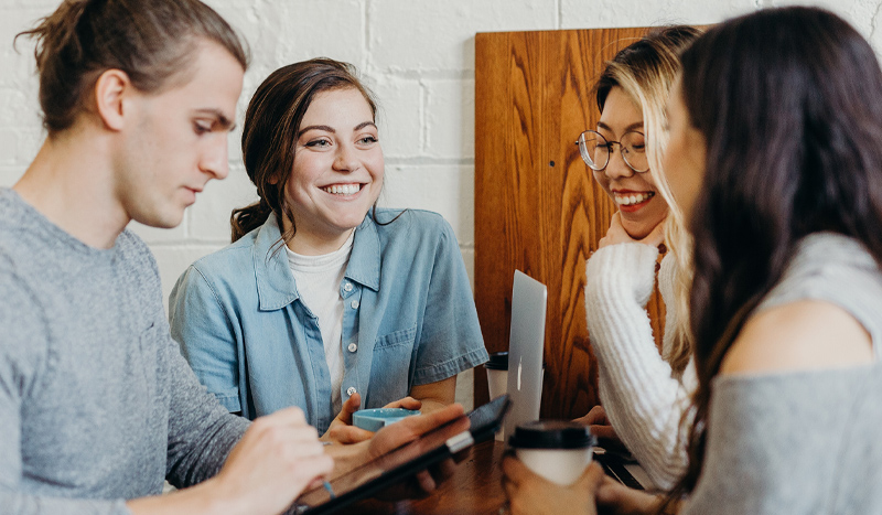 Employees working together