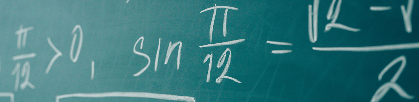 Photograph of math equations