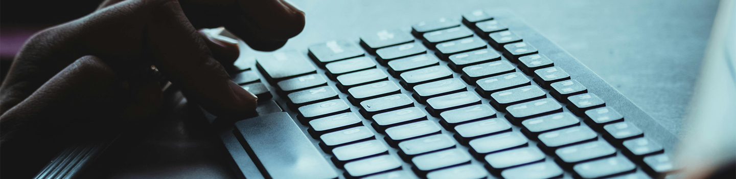 Photograph of a laptop keyboard