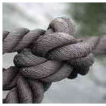 A rope with a knot in it