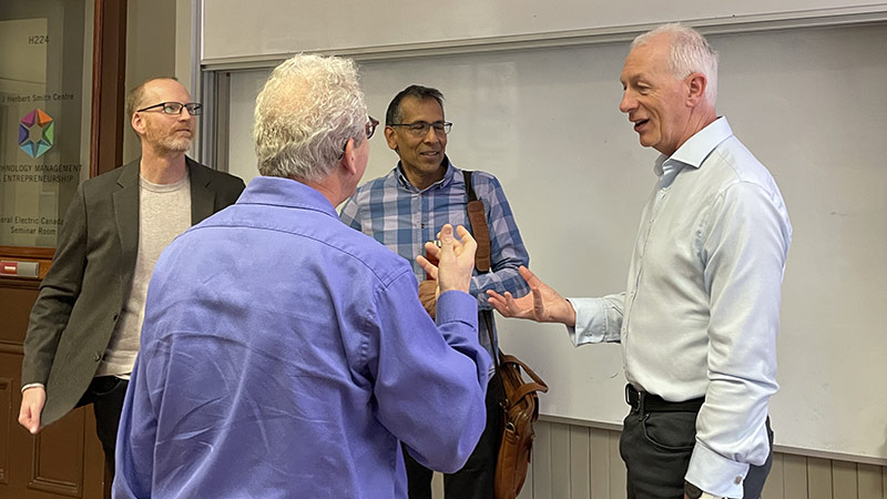 Photo of Professor John Ringwood visit to UNB Engineering