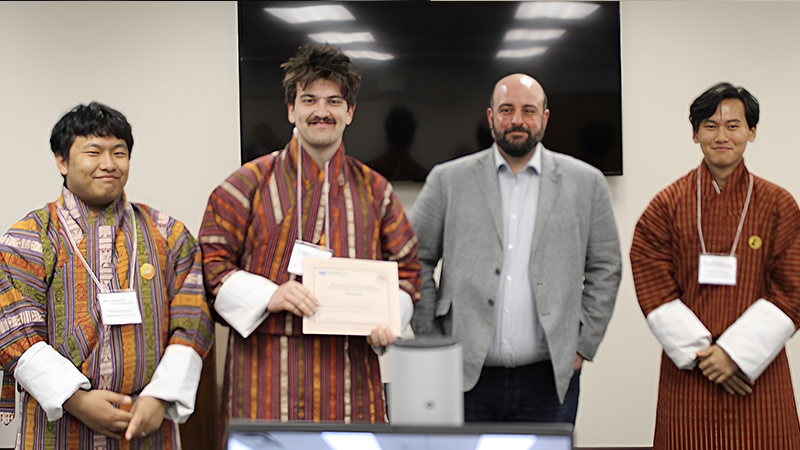 Photo of Kelden Ghalay, Zachary Major, Norbu Samdrup