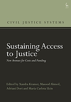 Cover of Sustaining Access to Justice
