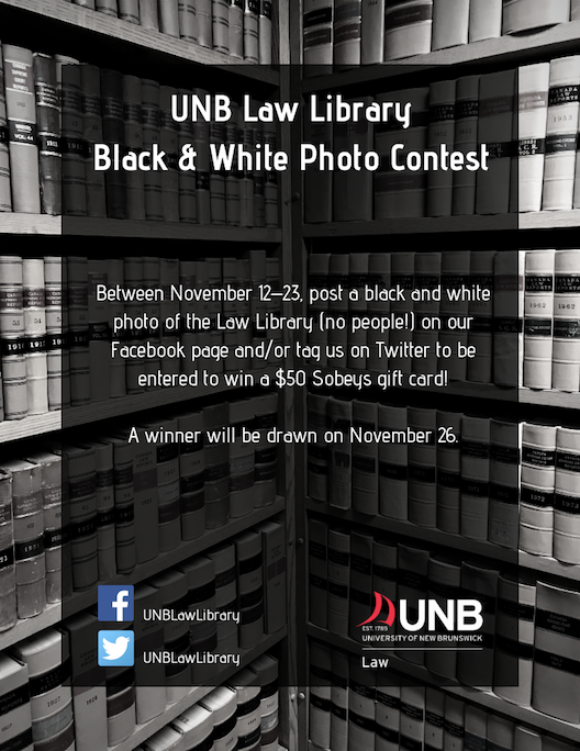 Law Library Black & White Photo Contest