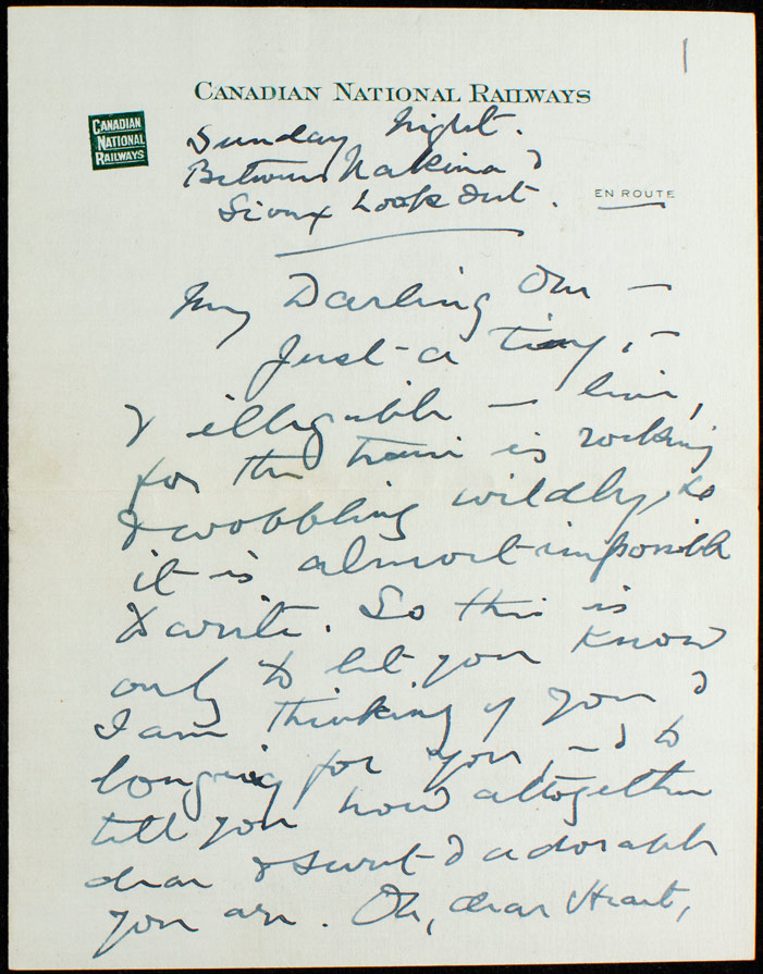 Digital copy of letter from CGD Roberts to E Smith 10 November, 1926. Evelyn Smith Acquisition 2016.032 (Credit UNB Archives & Special Collections)