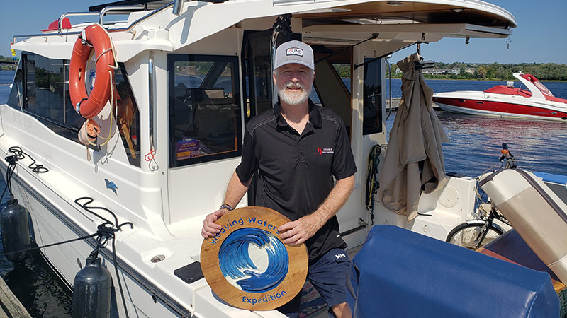 Dr. Allen Curry aboard Water Weaver