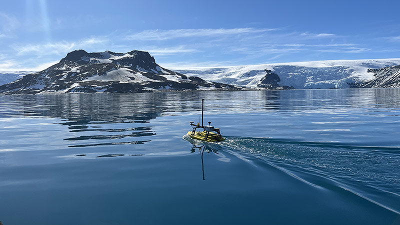 USV surveying Admiralty Bay