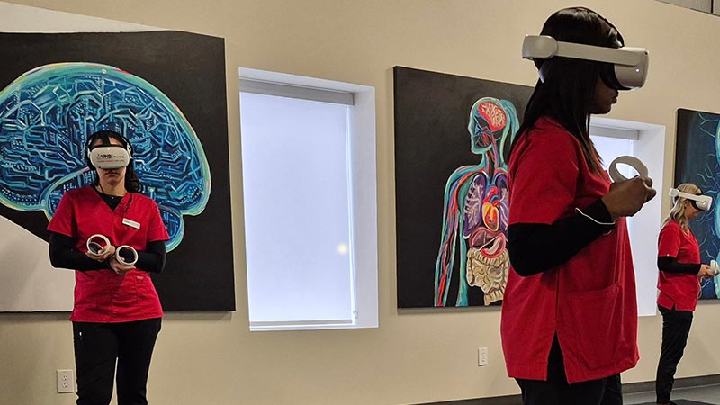Inspired by the use of virtual reality to teach UNB nursing students, Dr. Matt McGuire and Dr. Matt Rogers plan to use similar technology with students in the faculty of education.