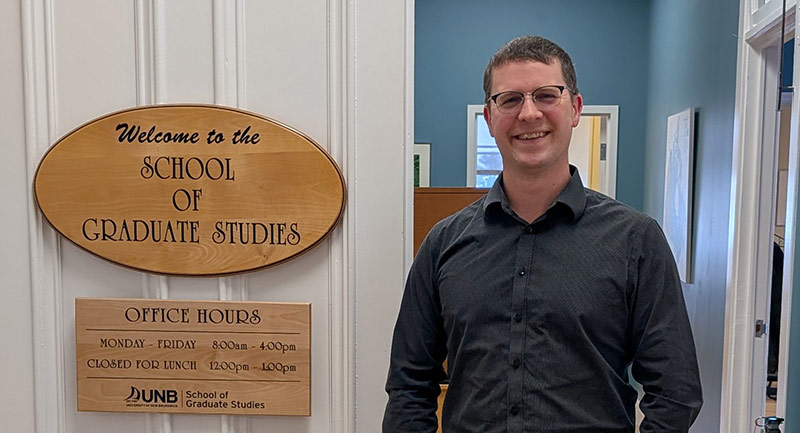 Dr. Adam Donaldson is UNB's new dean of Graduate Studies