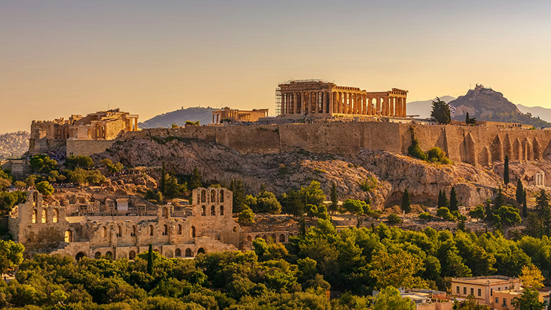 View of the Acropolis of Athens with the Parthenon and the Erechtheion from the Filopappou hill. (Constantinos Kollias/Unsplash)