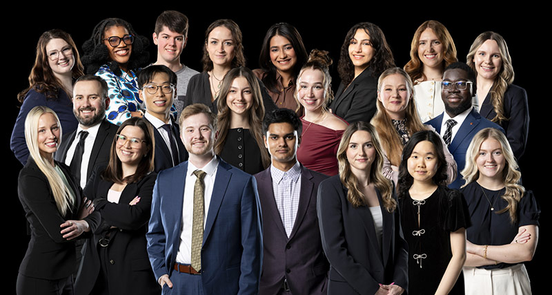  (Front row, from left) Jami Horne, Julia Evans, Jackson McElman, Fatan Islam, Laura Pitts, Vera Chen, Sophie Patriquin. (Middle row, from left) Bernard Morgan, Andrew Gweon, Marlee Hansen, Emma Vittoria Dunnett, Isabelle Shepard, Luke Boateng. (Top row, from left) Casey Flanagan, Sylvia Okpata, Isaac Groom, Victoria Patterson, Aishi Chakraborti, Ghazal Motamedi, Kayley Gregoire, Serena Woolridge.