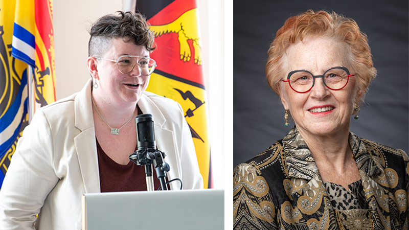 Dr. Patricia Morris, associate professor at the faculty of nursing and health sciences and Dr. Lorna Butler, dean of the faculty of nursing and health sciences.