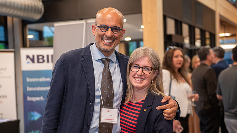 DAIR's innovation director Aaloak Jaswal with Premier Susan Holt, who gave an address on the opening night, June 3.