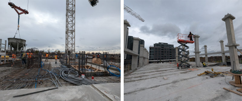CG Tower, Vaughan Ontario – Precast Wall panels with Windows pre-installed, Global Precast and AWD Windows for the Cortel Group